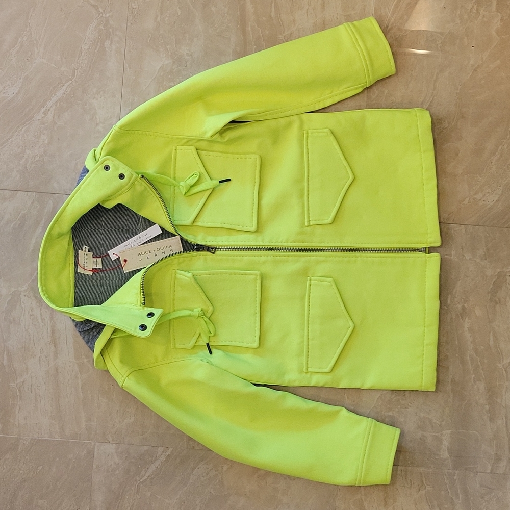 NWT ALICE + OLIVIA Russo Hooded Jacket